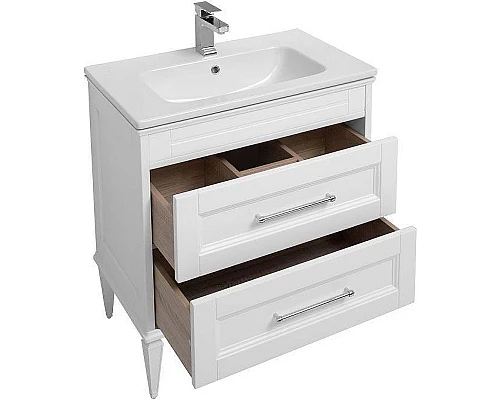 Купить Тумба с раковиной Aquanet Бостон М 80 212668 Белая матовая в магазине сантехники Santeh-Crystal.ru