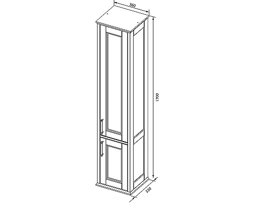 Заказать Шкаф пенал Aquanet Бостон 36 L 242219 Белый матовый в магазине сантехники Santeh-Crystal.ru
