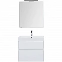 Комплект мебели для ванной Aquanet Бруклин 70 207804 подвесной Белый глянец