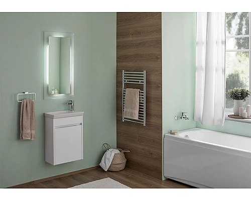 Купить Тумба с раковиной Aquanet Дувр 45 213041 подвесная Белая в магазине сантехники Santeh-Crystal.ru