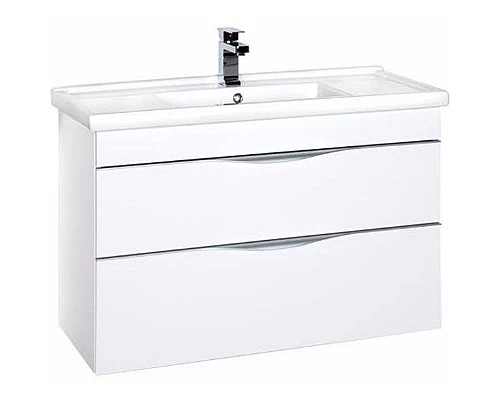 Приобрести Тумба под раковину Aquanet Эвора 100 185195 подвесная Белая в магазине сантехники Santeh-Crystal.ru