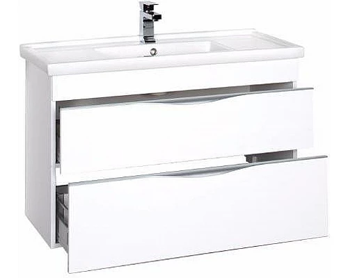 Приобрести Тумба под раковину Aquanet Эвора 100 185195 подвесная Белая в магазине сантехники Santeh-Crystal.ru