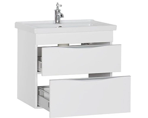 Заказать Тумба под раковину Aquanet Эвора 60 184306 подвесная Белая в магазине сантехники Santeh-Crystal.ru