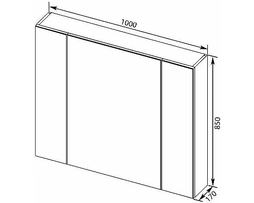 Заказать Зеркальный шкаф Aquanet Эвора 100 182998 Дуб антик в магазине сантехники Santeh-Crystal.ru