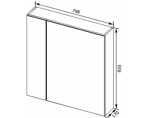 Заказать Зеркальный шкаф Aquanet Эвора 80 R 182741 Дуб антик в магазине сантехники Santeh-Crystal.ru