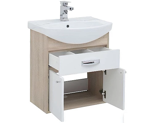 Приобрести Тумба под раковину Aquanet Грейс 60 198373 подвесная с ящиком Дуб сонома в магазине сантехники Santeh-Crystal.ru