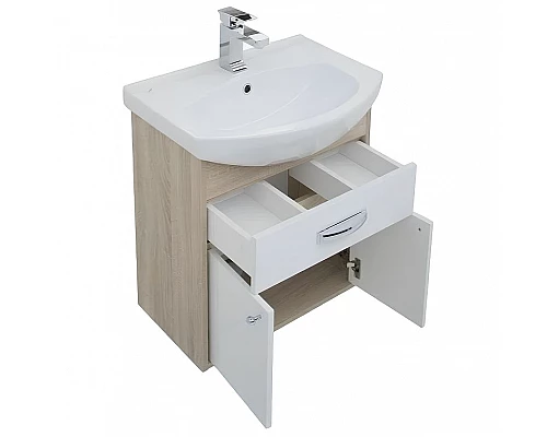 Приобрести Тумба под раковину Aquanet Грейс 60 198373 подвесная с ящиком Дуб сонома в магазине сантехники Santeh-Crystal.ru
