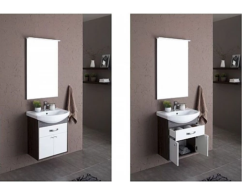 Заказать Тумба под раковину Aquanet Грейс 60 198374 подвесная с ящиком Дуб кантенбери в магазине сантехники Santeh-Crystal.ru