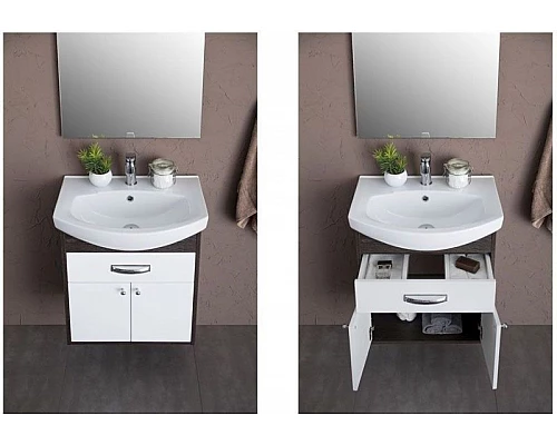 Заказать Тумба под раковину Aquanet Грейс 60 198374 подвесная с ящиком Дуб кантенбери в магазине сантехники Santeh-Crystal.ru