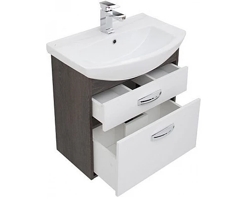 Заказать Тумба под раковину Aquanet Грейс 65 198378 подвесная 2 ящика Дуб кантенбери в магазине сантехники Santeh-Crystal.ru