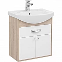Тумба с раковиной Aquanet Грейс 60 212653 подвесная Дуб сонома Белая