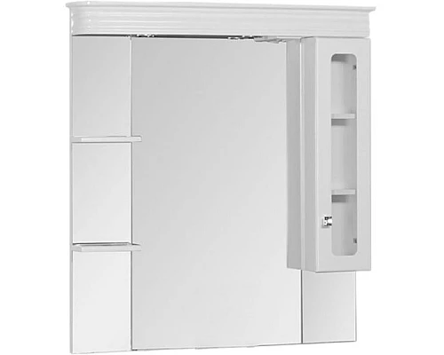 Заказать Зеркало со шкафом Aquanet Греция 110 171544 с подсветкой R Белое Swarovski в магазине сантехники Santeh-Crystal.ru