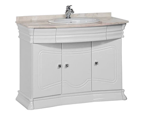 Купить Тумба под раковину Aquanet Греция 110 171545 Белая Swarovski в магазине сантехники Santeh-Crystal.ru