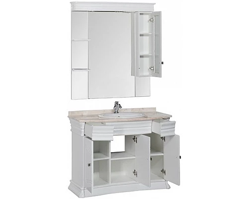 Купить Тумба под раковину Aquanet Греция 110 171545 Белая Swarovski в магазине сантехники Santeh-Crystal.ru