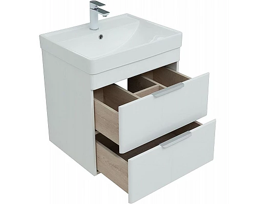 Заказать Тумба под раковину Aquanet Ирис new 60 310144 подвесная Белая глянцевая в магазине сантехники Santeh-Crystal.ru