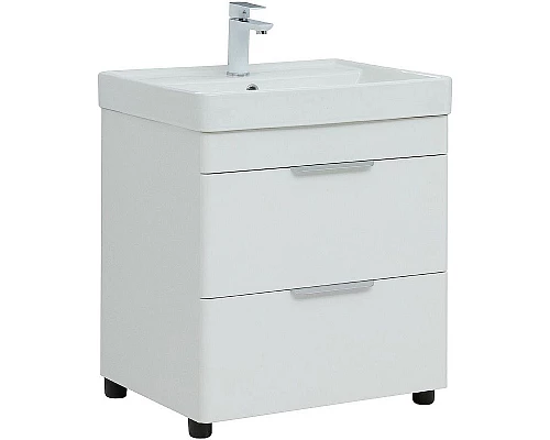 Приобрести Тумба под раковину Aquanet Ирис new 60 310152 Белая глянцевая в магазине сантехники Santeh-Crystal.ru