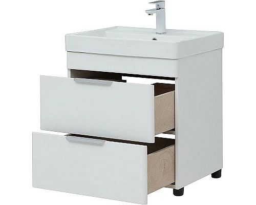 Приобрести Тумба под раковину Aquanet Ирис new 60 310152 Белая глянцевая в магазине сантехники Santeh-Crystal.ru