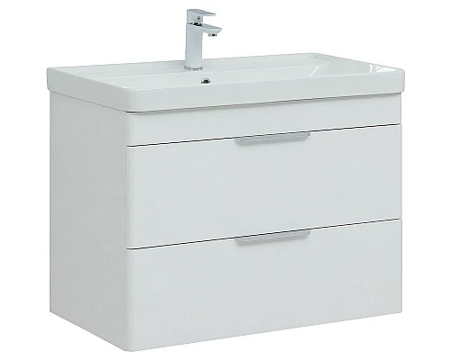 Заказать Тумба под раковину Aquanet Ирис new 80 310146 подвесная Белая глянцевая в магазине сантехники Santeh-Crystal.ru