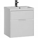 Тумба под раковину Aquanet Латина 60 179934 подвесная 2 ящика Белая