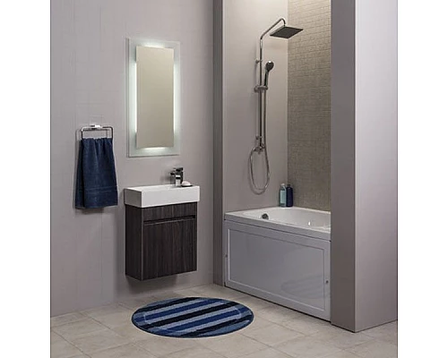 Заказать Тумба с раковиной Aquanet Лидс 50 213042 подвесная Эвкалипт мистери в магазине сантехники Santeh-Crystal.ru