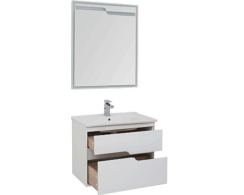 Купить Комплект мебели для ванной Aquanet Модена 75 199306 Белый глянец в магазине сантехники Santeh-Crystal.ru