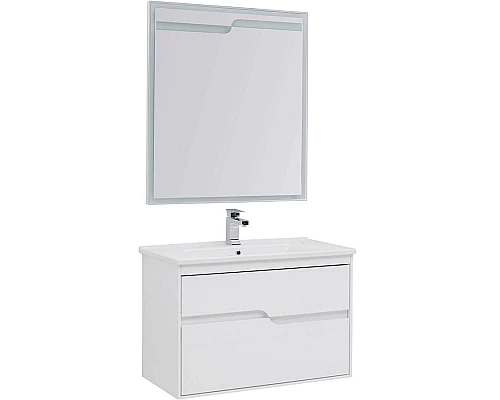 Купить Комплект мебели для ванной Aquanet Модена 85 199305 Белый глянец в магазине сантехники Santeh-Crystal.ru