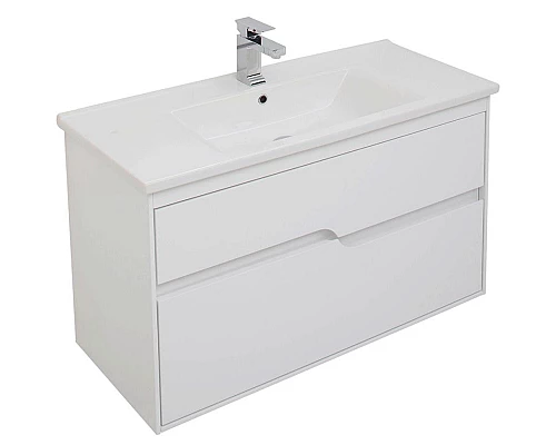 Заказать Комплект мебели для ванной Aquanet Модена 100 199303 Белый глянец в магазине сантехники Santeh-Crystal.ru