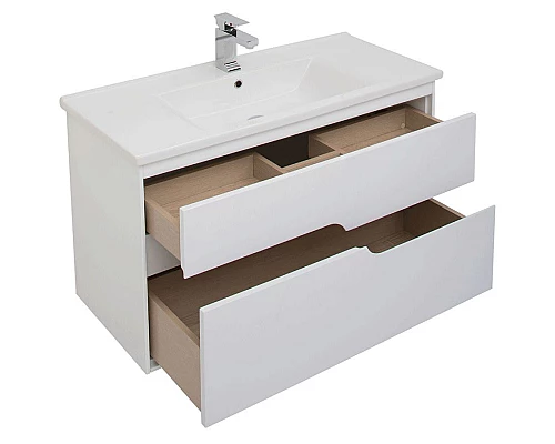 Заказать Комплект мебели для ванной Aquanet Модена 100 199303 Белый глянец в магазине сантехники Santeh-Crystal.ru