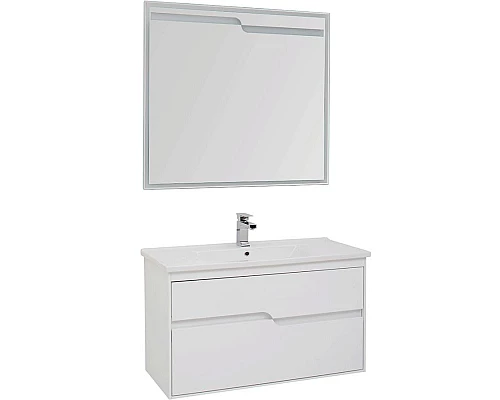 Заказать Комплект мебели для ванной Aquanet Модена 100 199303 Белый глянец в магазине сантехники Santeh-Crystal.ru
