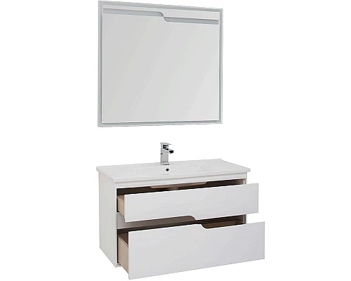 Заказать Комплект мебели для ванной Aquanet Модена 100 199303 Белый глянец в магазине сантехники Santeh-Crystal.ru