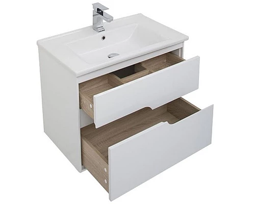 Приобрести Тумба с раковиной Aquanet Модена 75 212662 подвесная Белый глянец в магазине сантехники Santeh-Crystal.ru
