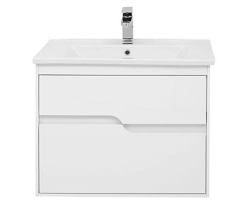 Приобрести Тумба с раковиной Aquanet Модена 75 212662 подвесная Белый глянец в магазине сантехники Santeh-Crystal.ru