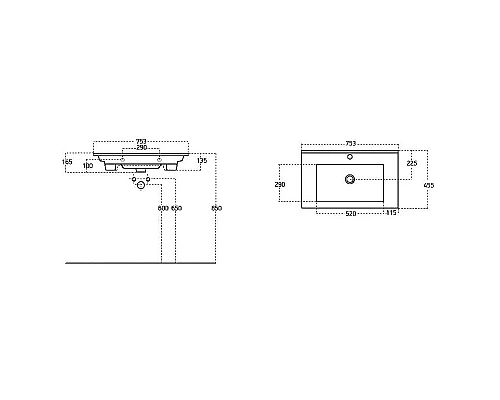 Приобрести Тумба с раковиной Aquanet Модена 75 212662 подвесная Белый глянец в магазине сантехники Santeh-Crystal.ru