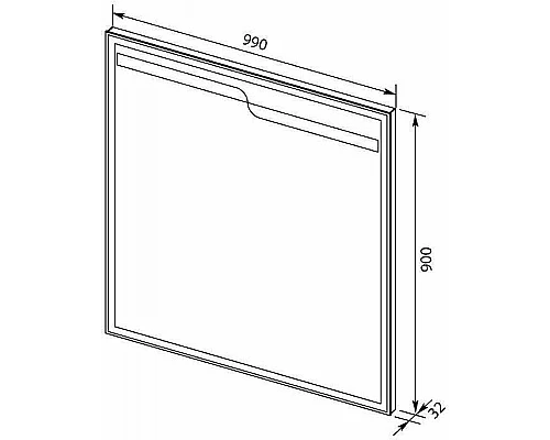 Приобрести Зеркало Aquanet Модена 100 198490 с подсветкой Белое в магазине сантехники Santeh-Crystal.ru
