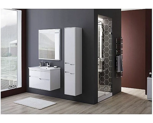 Заказать Шкаф пенал Aquanet Модена 35 R 196967 подвесной Белый в магазине сантехники Santeh-Crystal.ru