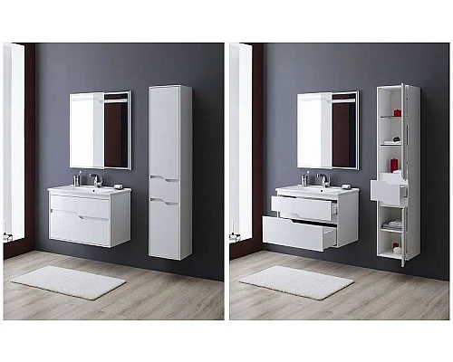 Заказать Шкаф пенал Aquanet Модена 35 R 196967 подвесной Белый в магазине сантехники Santeh-Crystal.ru