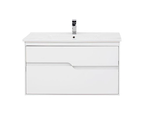 Заказать Тумба под раковину Aquanet Модена 100 198489 подвесная Белый глянец в магазине сантехники Santeh-Crystal.ru