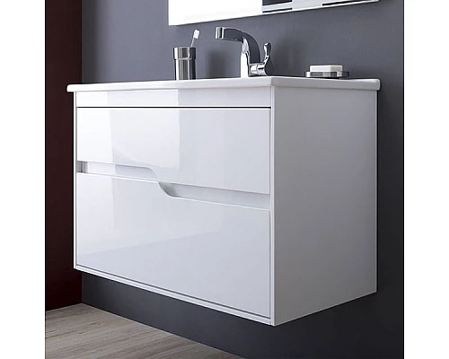 Заказать Тумба под раковину Aquanet Модена 100 198489 подвесная Белый глянец в магазине сантехники Santeh-Crystal.ru