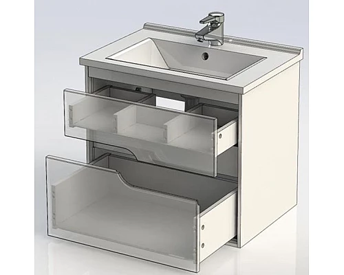 Приобрести Тумба под раковину Aquanet Модена 65 198485 подвесная Белый глянец в магазине сантехники Santeh-Crystal.ru