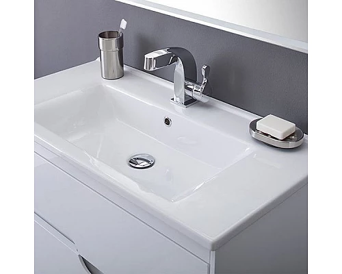 Заказать Тумба под раковину Aquanet Модена 85 196965 подвесная Белый глянец в магазине сантехники Santeh-Crystal.ru