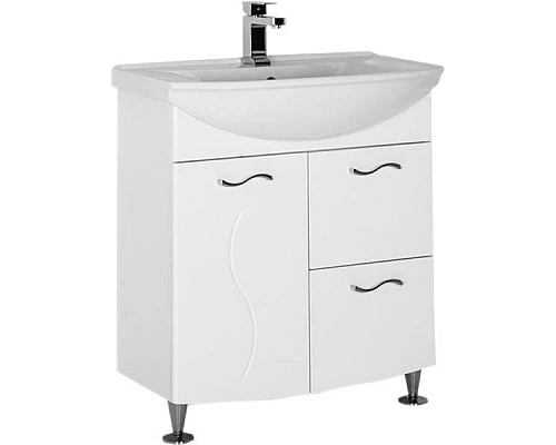 Купить Тумба под раковину Aquanet Моника 75 186770 Белая в магазине сантехники Santeh-Crystal.ru