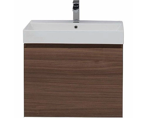 Купить Тумба с раковиной Aquanet Нью-Йорк 70 213935 подвесная Орех в магазине сантехники Santeh-Crystal.ru