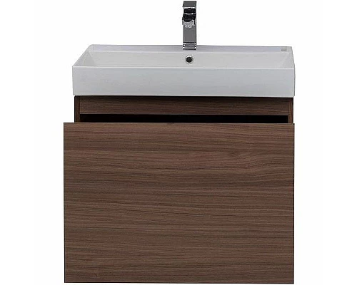 Купить Тумба с раковиной Aquanet Нью-Йорк 70 213935 подвесная Орех в магазине сантехники Santeh-Crystal.ru