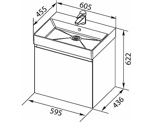 Приобрести Тумба под раковину Aquanet Нью-Йорк 60 203945 подвесная Орех в магазине сантехники Santeh-Crystal.ru
