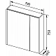 Купить Зеркальный шкаф Aquanet Палермо 80 254538 Белый в магазине сантехники Santeh-Crystal.ru