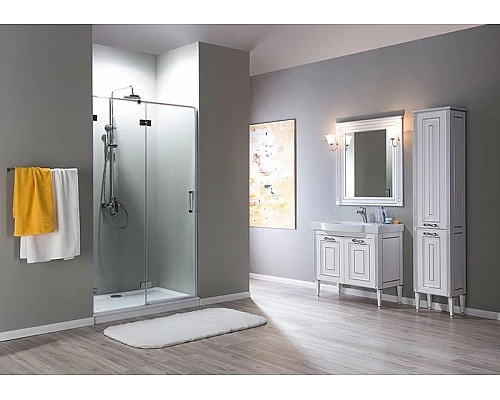 Купить Зеркало Aquanet Паола 90 186108 Белое золото в магазине сантехники Santeh-Crystal.ru