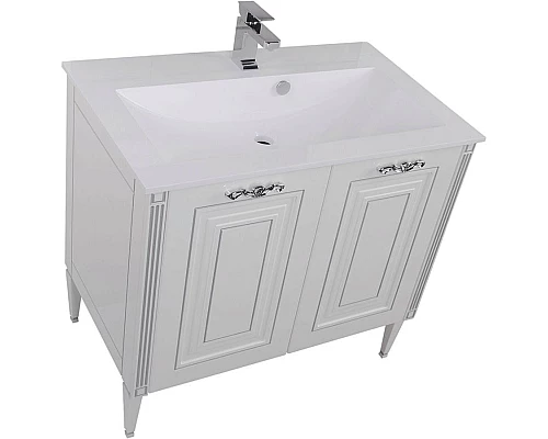 Заказать Комплект мебели для ванной Aquanet Паола 90 182133 Белый Серебро в магазине сантехники Santeh-Crystal.ru