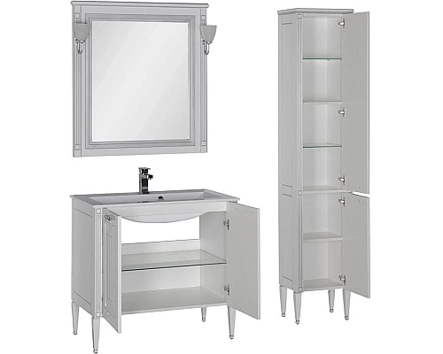Заказать Комплект мебели для ванной Aquanet Паола 90 182133 Белый Серебро в магазине сантехники Santeh-Crystal.ru