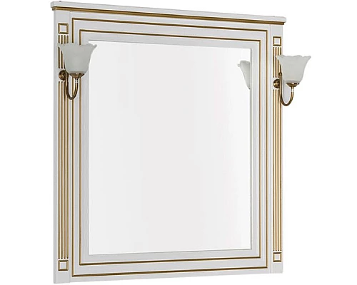 Приобрести Комплект мебели для ванной Aquanet Паола 90 187844 Белый Золото в магазине сантехники Santeh-Crystal.ru