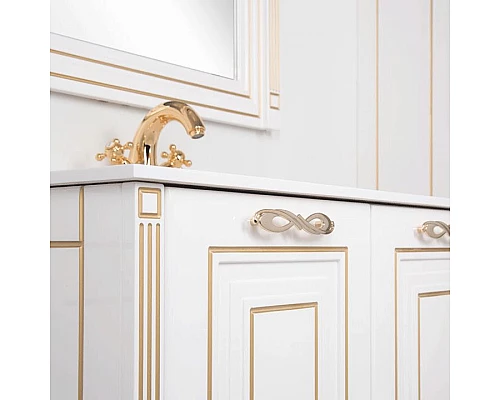 Приобрести Комплект мебели для ванной Aquanet Паола 90 187844 Белый Золото в магазине сантехники Santeh-Crystal.ru